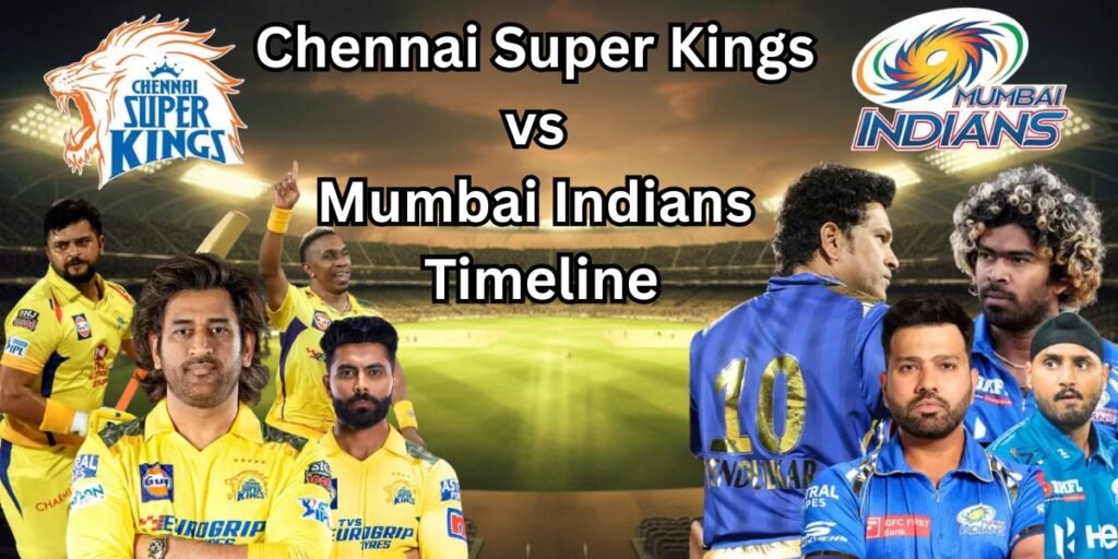 Chennai Super Kings vs Mumbai Indians Timeline
