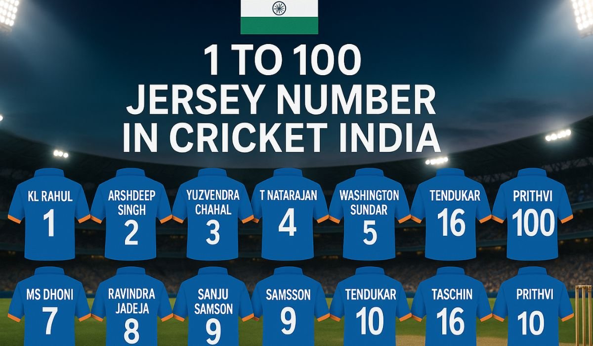 1 to 100 Jersey Number in Cricket India