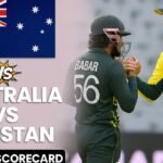 Australia vs Pakistan Match Scorecard